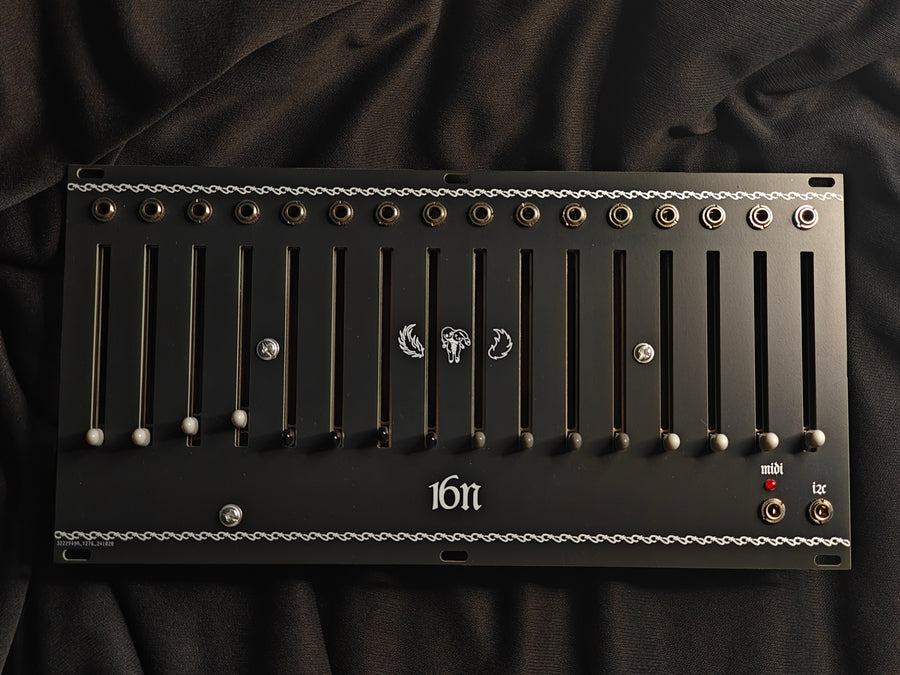 16n Faderbank - 16-Fader Eurorack CV & MIDI Controller